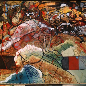 Engel ueber dem Land auf Schullandkarte - 2010